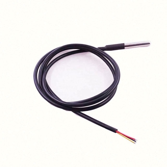1/2/3/5/6 Meters Stainless Steel Package Waterproof Type DS18b20 Temperature Probe Temperature Sensor 18B20