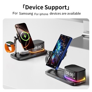 Estación de Carga Inalámbrica Magnética Multifuncional de Lujo 5 en 1 de 25W para Samsung y iPhone con Altavoz Bluetooth y Luz C09 Plus - Product Image 4