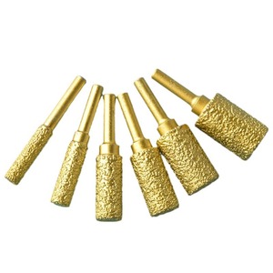 Gold <b>Diamond</b> Grinding Head For Metal Drilling Cylindrical Abrasive Tool Electric <b>Drill</b> Polishing Accessory - Product Image 1