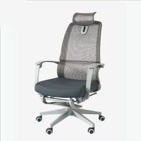 Chaise de bureau ergonomique réglable avec appui-tête rotatif à 360 degrés, commande sans fil, inclinable, certifiée BIFMA, chaise de sieste