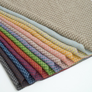 Tissu en lin pur de haute qualité à carreaux, tissé teint en fil, pour chemise - Product Image 1