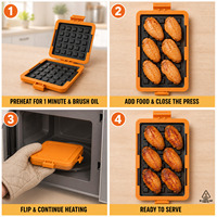 Ensemble de moules de cuisson en silicone réutilisables pour micro-ondes, antiadhésifs, pour cuisine de dortoir, accessoires de cuisine