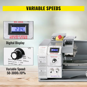 Top High Speed 1100W 38MM 50-3000RPM <strong>Machine</strong> Mini Manual <strong>Lathe</strong> For Metals Wood 220X600MM - Product Image 6