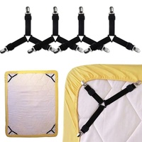 Großhandel 4 Stück einstellbare dreieckige elastische Federungen Griffhalter Riemen Clip-Matratzenklammern für Lattenwäsche