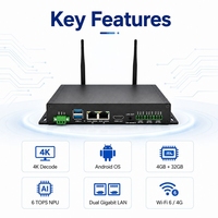 Reproductor Comercial MK9 RK3576, 4GB 32GB, 6TOPS NPU, WiFi 6, LAN Gigabit Dual, 4K 120fps, Compatible con HD, USB 3.0, 4G Opcional