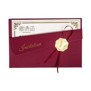 Bán buôn ngọc trai giấy DIY quà tặng phong bì thiệp chúc mừng lời mời phong bì với Sticker và ribbon - Product Image 6