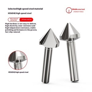 90-độ chamfering thép không gỉ công cụ duy nhất lưỡi deburring khoan mũi khoan thẳng côn xử lý chamfering dao - Product Image 4