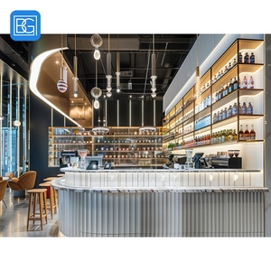 Mostrador de Exhibición para Cafetería, Vitrina para Pasteles, Mueble de Madera y Vidrio para Exhibición de Postres - Product Image 5