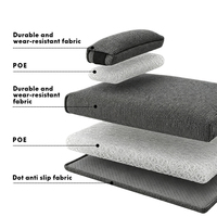 Coussin pour chien POE avec matelas, appui-tête amovible, tissu résistant à l'abrasion, base antidérapante, fermeture éclair de qualité supérieure, lavable, logo personnalisé