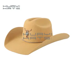 HUAYI HATS wholesale fashion girl cowboy hat party yellow cowgirl hats