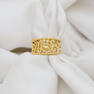 Nuevos diseños de moda Anillo chapado en oro de Plata de Ley 925 Anillo balinés Anillo de joyería chapado en oro de 18 quilates - Product Image 3