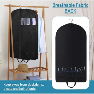 Custom Logo Gusseted Hanging Garment Bags Travel and Closet Storage Bag <strong>for</strong> <strong>Men</strong> Suit Cover With Handles <strong>for</strong> Clothes <strong>Coats</strong> - Product Image 5