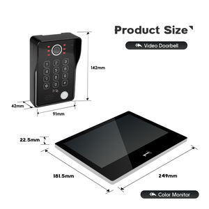 Timbre de vídeo visual inteligente de 10,1 pulgadas con detección de movimiento para seguridad del hogar <span class=keywords><strong>Wifi</strong></span> de <span class=keywords><strong>2</strong></span> cables y Poe para teléfono de puerta de Villa - Product Image 4