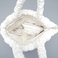Nouveau style 2025 : Ensemble sac fourre-tout plissé effet nuage, grande capacité, sac à bandoulière matelassé et rembourré avec petite pochette pour femme, décontracté