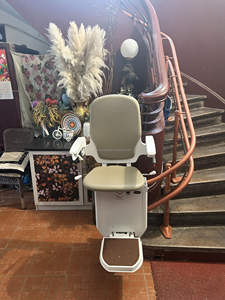 Silla Escalera Plegable Ahorradora de Espacio con Riel Personalizado para <span class=keywords><strong>Escaleras</strong></span> Interiores Estrechas del Hogar - Product Image 6