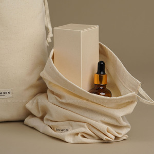 PandaSew Custom logo with Label Clothing Shoes <b>Dust</b> Packaging <b>Bag</b> Cotton Drawstring <b>Bag</b> Jewelry Pouch - Product Image 1