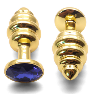 Mejor venta de sexo juguete de metal de oro rosca tapón <span class=keywords><strong>anal</strong></span> - Product Image 1
