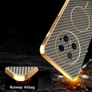 Funda Magnética para Teléfono con Textura de Fibra de Alta Calidad para Honor <span class=keywords><strong>Magic</strong></span> 7 6 5 <span class=keywords><strong>4</strong></span> 3 Pro 400 <span class=keywords><strong>Lite</strong></span> 300 200 Pro X9B X70, Carcasa Cromada Antideslizante - Product Image 6