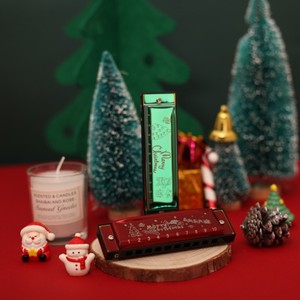 Cadeau de Noël 10 trous Blues Harmonica <span class=keywords><strong>Set</strong></span> Holiday Gift Mouth Organ Harmonica - Product Image 6