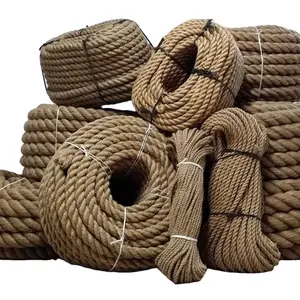 YILIYUAN 3 ply 8mm twisted jute home decoration natural rope manila rope