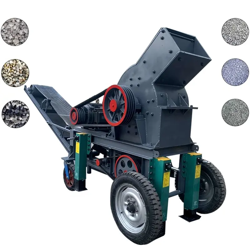 Industriële Hete Verkoop Kalksteen Mijnbouw Graniet Crusher Dieselmotor Rock Kleine Machine Goud Steen Hamermolen Crusher