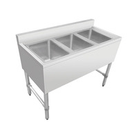 Évier de cuisine commerciale en acier inoxydable 304 Triple bol avec panneau de vidange évier de Bar Design européen