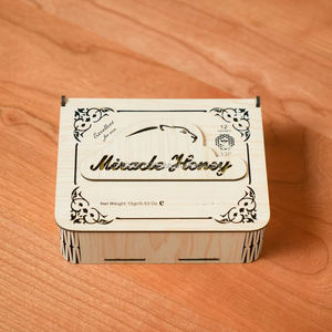 סיטונאי לוגו מותאם אישית תיבת עץ נמר הדפס נס דבש תוספת האנרגיה של גברים - Product Image 1