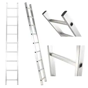 Affordable Lightweight Aluminum Single Elevator Multi Purpose Customizable With More Sizes Straight Ladder