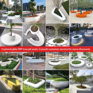Fiberglass Tree Pool Seat <b>Outdoor</b> Public Resting Mall Leisure Chair Scenic Spot Creative Sculpture <b>Stool</b> - Product Image 3