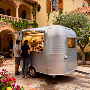 Unique Custom Trailer Food Truck Pizza Doner Kebab Burger Tacos Fried Chicken Trailer Food Truck with a <strong>Bed</strong> - Product Image 2
