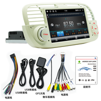 Autoradio Android BQCC 15 7'' avec écran IPS, Carplay, GPS, WIFI, FM, AM, RDS, ASP 36, EQ, Mirror Link pour Fiat 500 2007-2015