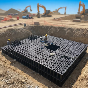 Réservoir de drainage modulaire multicouche résistant à la corrosion pour la collecte des eaux de pluie sous les habitations, les jardins, les terrains de jeux et les autoroutes - Product Image 3