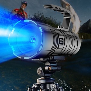 Fishing <b>Light</b> 10000Lm <b>Rechargeable</b> Blue Led Aluminum Alloy Dimmable For Outdoor <b>Night</b> Fishing - Product Image 1