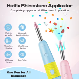 أداة فن الأحجار الكريمة الماسية مع بطارية 4000 مللي أمبير و3 مستويات تسخين، قلم تطبيق الأحجار اللامعة بالحرارة، بيع مباشر من المصنع - Product Image 2