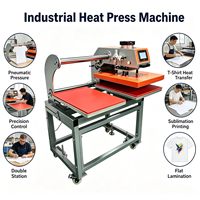 Presse à chaud verticale pneumatique automatique 4060, machine de sublimation à ouverture automatique pour l'impression textile