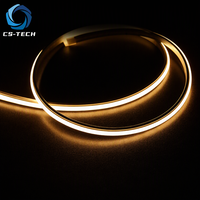 Lampu Strip LED FCOB 100m Grosir, Tegangan Rendah 24V, Kabel 10mm, PCB Bebas Kabel, Tahan Air IP65, Pita Silikon Fleksibel