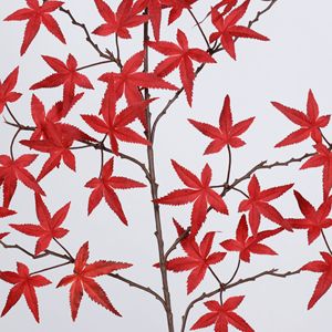 Bouquet de feuilles d'érable artificielles Dream Castle, 65 cm, rouge, en plastique, décoration de Noël, décoration de la maison - Product Image 3
