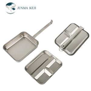 Durable Stainless Steel Mess Kit <strong>Square</strong> Camping Food Box Container Outdoor Camping - Product Image 4