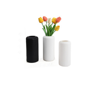 White <b>Plastic</b> Customizable <b>Vase</b> with Floral Pattern Packaged for Artificial Floral Arrangements Living Room Decor - Product Image 4