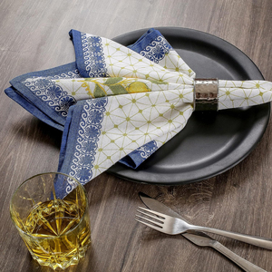 Serviettes en tissu de lin faites à la main luxueuses serviettes de table brodées pour mariages utilisation en avion de Noël-Durable - Product Image 4