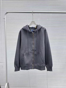 Bán Buôn Thêu Logo Chất Lượng Hàng Đầu Tinh Khiết Bông Mùa Xuân Và Mùa Thu Cao cấp Người Đàn Ông Và Phụ Nữ Dây Kéo Lỏng Áo Khoác Giản Dị - Product Image 5