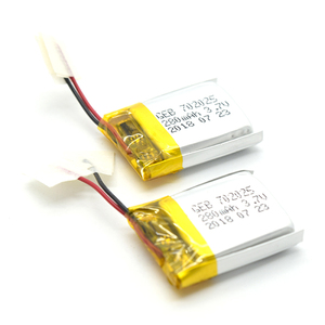 Li 300mah 3,7 v lithium polymer battery 702025 li po 280mah Headphones for - Product Image 6