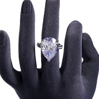 Bague de luxe haut de gamme TIANSHE pour femme, avec cristaux colorés et zircon, bague de princesse pour mariage, bijoux en gros