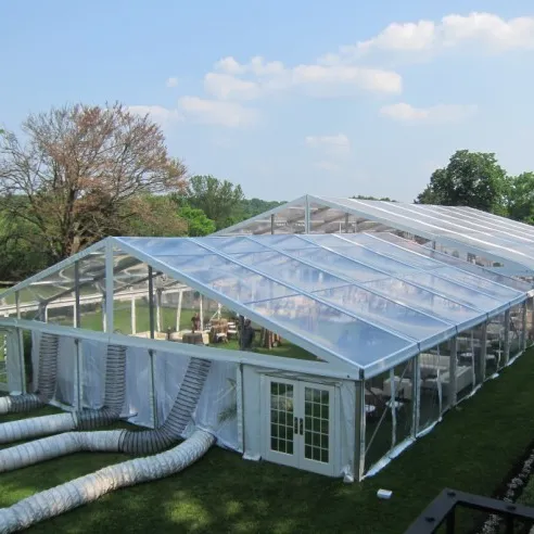 Luxe Grote Clear Overspanning Aluminium Handel Show Transparante Tent Party Event Bruiloft Tent