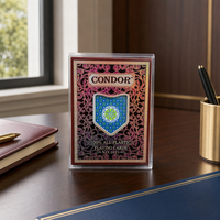 CONDOR 1015 – Cartes à Jouer en Papier Personnalisées, Écologiques, Durables et Portables, avec Étui de Protection Bleu-Vert pour la Famille