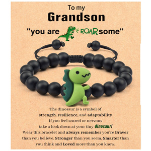 Bracelet décontracté dinosaure pour adolescents et enfants - Cadeau d'anniversaire Largeur de bracelet 10mm-19mm - Product Image 4