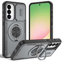 Lichicase Desain Baru Mewah Penutup Belakang Jendela Geser untuk Samsung S24 S25 S25 Ultra Casing Tahan Banting Tugas Berat