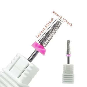 5-IN-1Mini Tapered Carbide Nail <b>Drill</b> <b>Bits</b> Electric Tungsten Nail <b>Drill</b> Accessories 3/32" Manicure Bur Nail Cuticle Milling Tool - Product Image 2