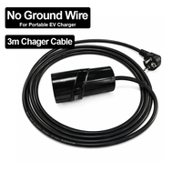 Adaptateur de mise à la terre pour VE avec câble de 3 m, solution de chargeur VE sans mise à la terre, 16 A, 3,6 kW pour la recharge à domicile