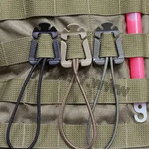 Molle mosquetão com fivela, ferramenta de sobrevivência para acampamento, ao ar livre, de nylon
